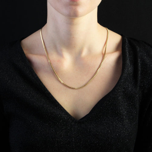 Collier Chaine or jaune maille Y ancienne 58 Facettes 22-415