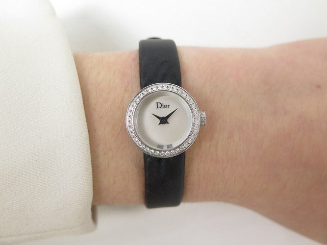 Montre montre CHRISTIAN DIOR cd040110-j la mini d 19 mm quartz diamant watch 58 Facettes 249780