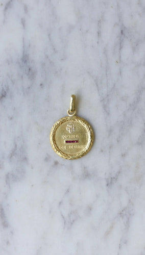 Pendentif Médaille Augis diamants 58 Facettes