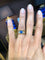 Bague Bague jonc or jaune saphir et diamant 58 Facettes 0