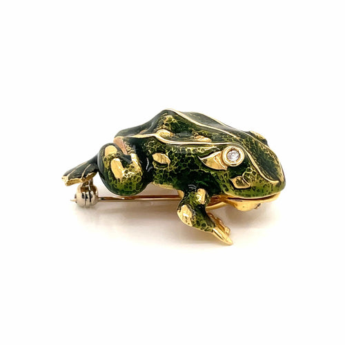 Broche TIFFANY & CO 6 Pendentif/broche grenouille Email Diamants 58 Facettes