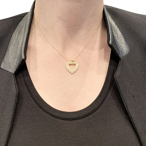 Pendentif Pendentif Boucheron, "Coeur", or jaune, diamants. 58 Facettes 31434