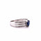Bague 54 Bague Or blanc Saphir poire Diamants 58 Facettes