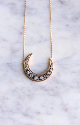 Collier Collier croissant de lune diamants 58 Facettes