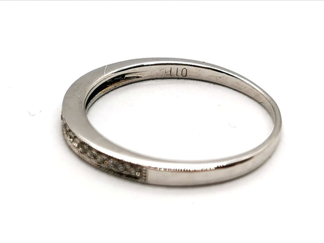 Bague 56 Bague Demie alliance Or blanc Diamant 58 Facettes 1178324CD