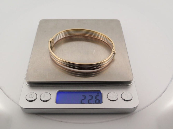 Bracelet vintage bracelet CARTIER trinity jonc rigide en 3 ors 18k t20 58 Facettes 250517