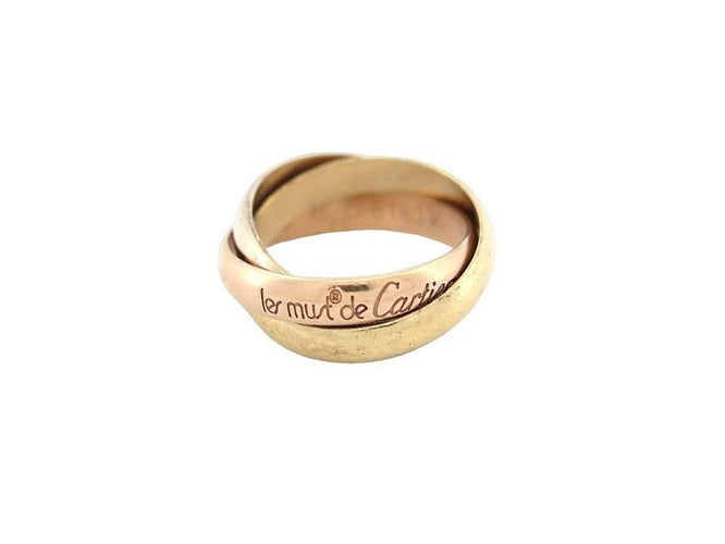 Bague 48 bague CARTIER trinity mm 3 ors jaune rose blanc 58 Facettes 255639