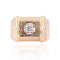 Bague 58 Chevalière tank or diamant 58 Facettes 22-070