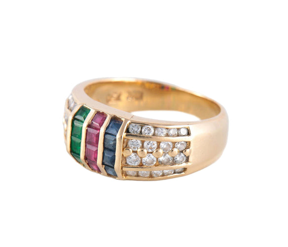 Bague BAGUE OR & PIERRES PRECIEUSES 58 Facettes BO/220085 NSS