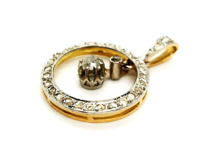 Pendentif Pendentif Or blanc Diamant 58 Facettes 1176284CN