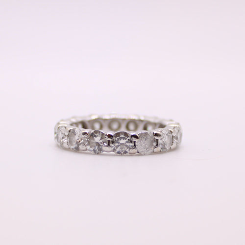 Bague Alliance américaine tour complet Diamants 3cts 58 Facettes