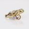 Broche Broche de col or jaune trèfle perle 58 Facettes CVBR63