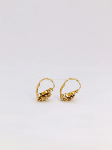 Boucles d'oreilles Dormeuses en or jaune et perles fines 58 Facettes J268