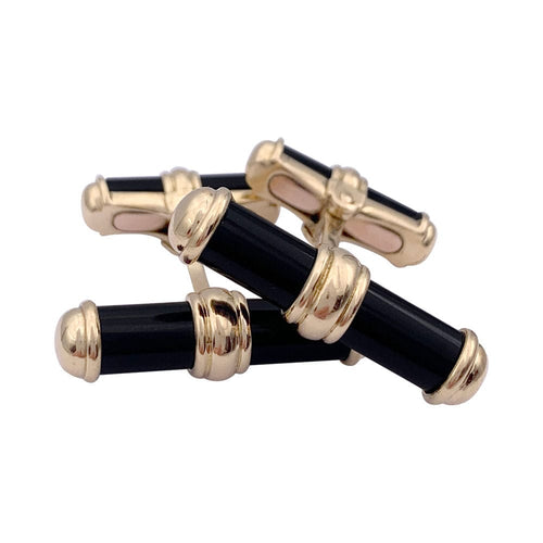 Boutons de manchette Boutons de manchette Van Cleef & Arpels, or jaune et onyx. 58 Facettes 32626