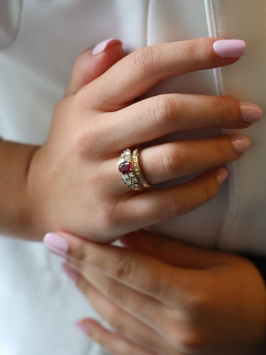 Bague 51 Bague Bandeau Or jaune Rubis 58 Facettes 2406400CN