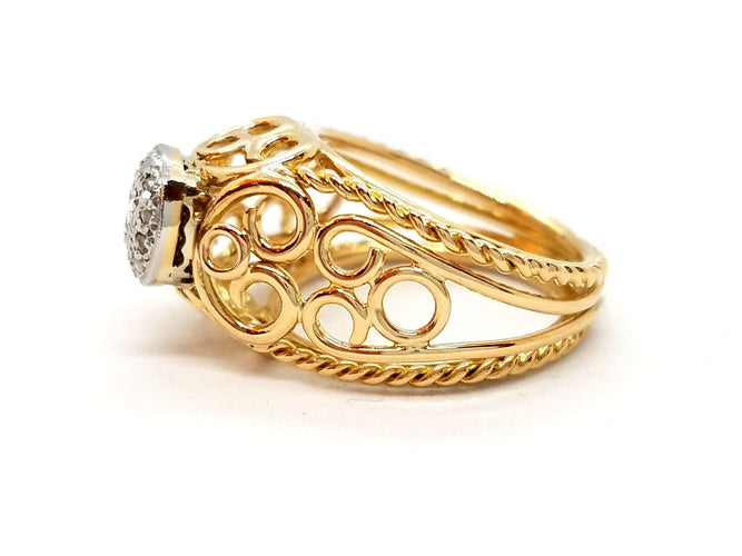 Bague 50 Bague Art déco Or jaune Diamant 58 Facettes 00773CN
