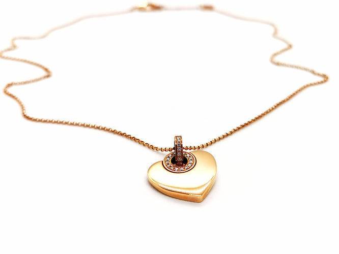 Collier Bulgari Collier Coeur Cuore Or rose Diamant 58 Facettes 1244795CN