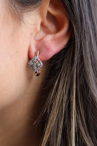 Boucles d'oreilles Boucles d'oreilles Dormeuses Or rose Diamant 58 Facettes 1987598CN