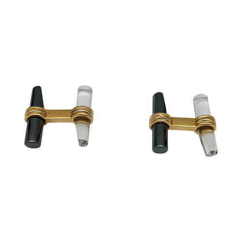 Boutons de manchette Boutons de manchette Van Cleef & Arpels en or jaune, quartz et hématites. 58 Facettes 31048