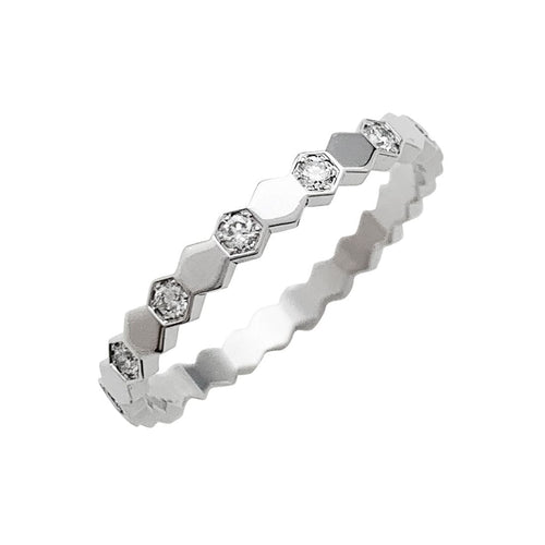 Bague 53 Bague Chaumet, "Bee my Love", or blanc, diamants. 58 Facettes 30880