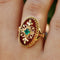 Bague Bague en or jaune et calcédoine 58 Facettes 19780