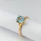 Bague Bague en or jaune et aigue-marine 58 Facettes 20569