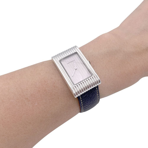 Montre Montre Boucheron, "Reflet", acier, cuir. 58 Facettes 32684