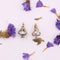 Boucles d'oreilles Dormeuses Art Nouveau Trèfles Diamants et Perles fines 58 Facettes