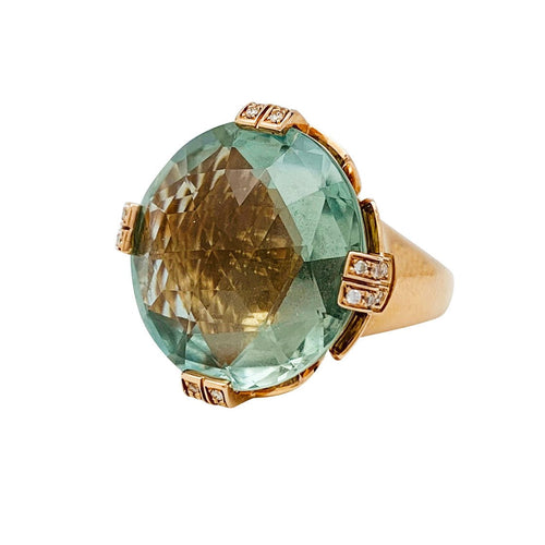 Bague 48 Bague Bulgari, "Parentesi Cocktail", prasiolite, diamants. 58 Facettes 30941