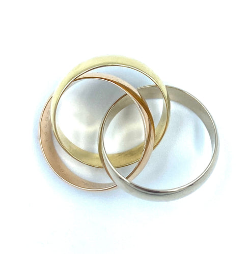Bague CARTIER. Collection Trinity, alliance 3 ors GM 58 Facettes