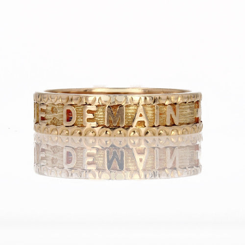 Bague 56 Alliance d'amour or jaune Plus qu'hier et moins que demain Augis 58 Facettes CV105