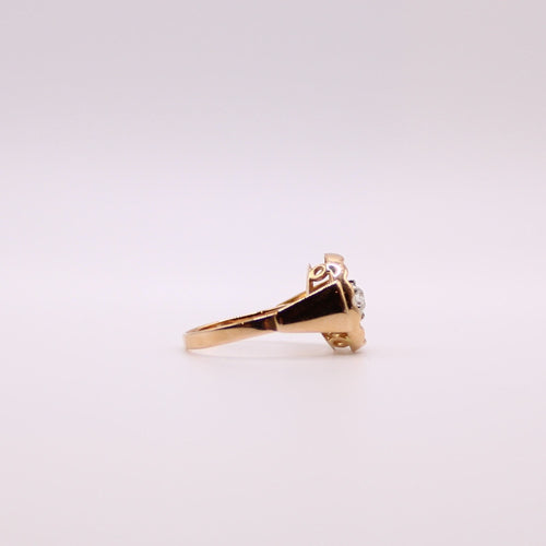 Bague Diamant Or jaune Années 50 58 Facettes
