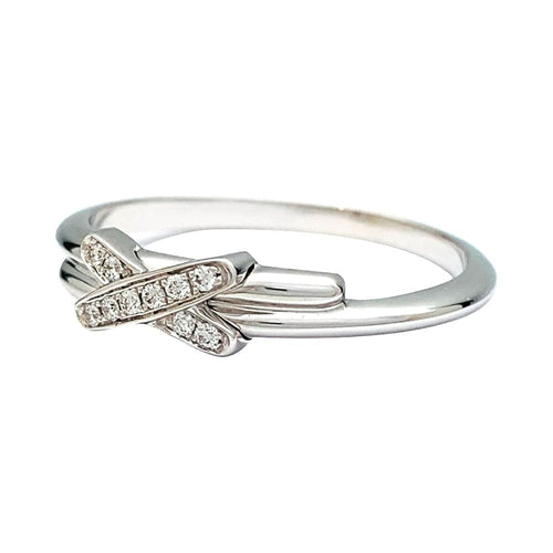 Bague 52 Bague Chaumet, "Jeux de Liens", or blanc et diamants. 58 Facettes 31124