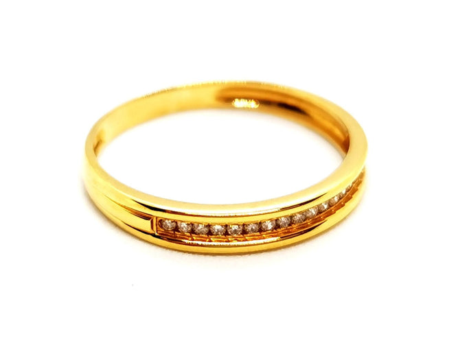 Bague 56 Bague Demie alliance Or jaune Diamant 58 Facettes 1178343CD