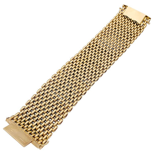 Bracelet Bracelet maille "résille", or jaune. 58 Facettes 32974