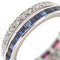 Bague 55 Bague Art Déco avec saphirs, rubis et diamants 58 Facettes 28944
