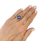 Bague 47 Bague en or blanc, saphir et diamants. 58 Facettes 31581
