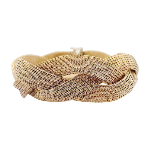 Bracelet Bracelet tresse or jaune. 58 Facettes 32347