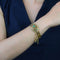 Bracelet Bracelet jonc ancien en or ajouré émeraudes et diamants 58 Facettes 22-099