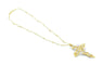 Collier GILBERT ALBERT. Croix en or jaune et diamants 58 Facettes
