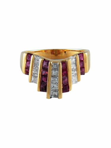 Bague Bague Diadème Rubis et Diamants 58 Facettes