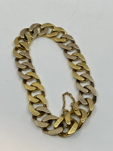 Bracelet Bracelet CARTIER en or jaune maillons gourmette sertis de diamants 58 Facettes