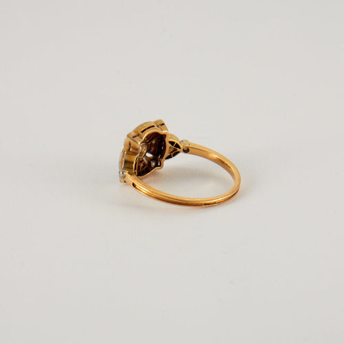 Bague 54.5 Bague Carré ajouré Diamants 58 Facettes EL2-53