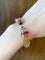 Bracelet Bracelet jonc en or jaune, saphirs, diamants et rubis 58 Facettes