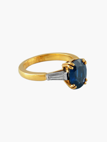 Bague Bague or jaune Saphir de Siam 58 Facettes C166
