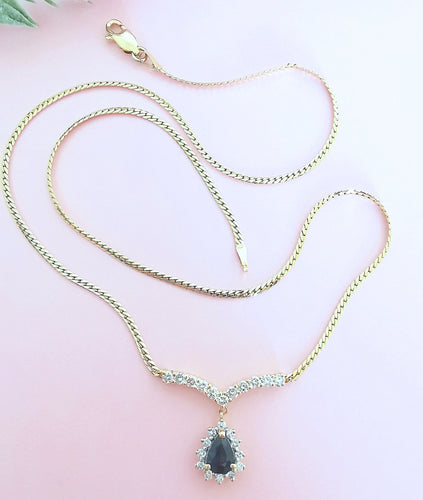 Collier Collier maille Anglaise Saphir Diamants 58 Facettes AA 1599