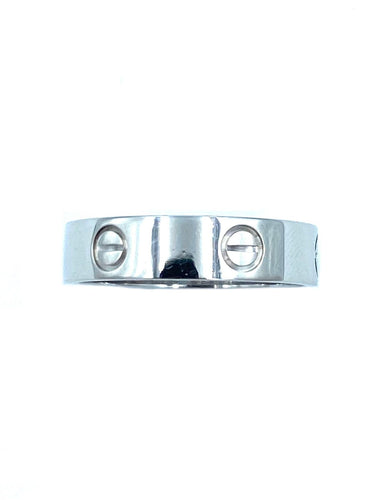 Bague CARTIER. Collection Love, bague or blanc 58 Facettes
