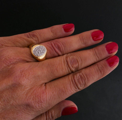 Bague 54 Bague Chevalière Diamants 58 Facettes 844148