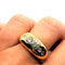 Bague 54 Bague jonc or jaune 6 diamants 58 Facettes 3758