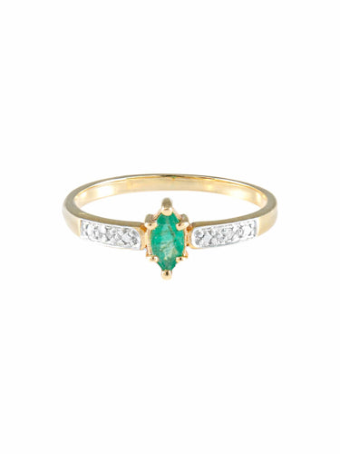 Bague 52 Bague Emeraude Diamants 58 Facettes